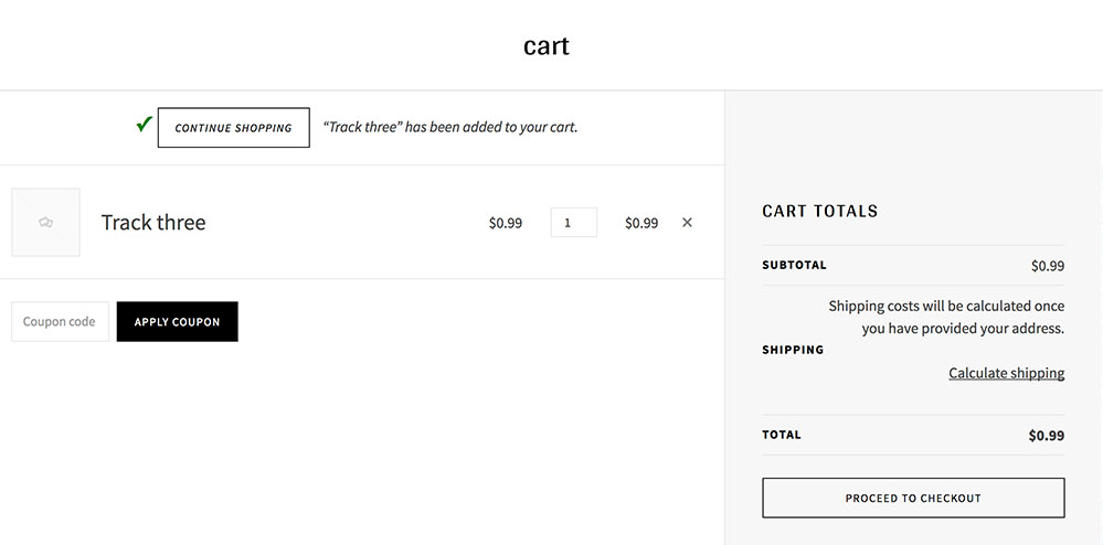 WooCommerce shopping cart after redirect