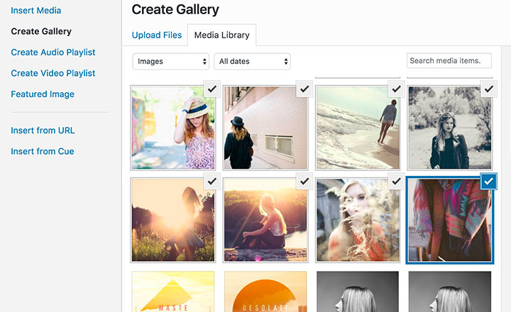 native-wordpress-create-gallery