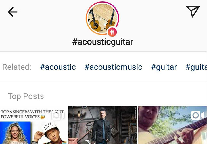 Use related tags to promote your music on Instagram