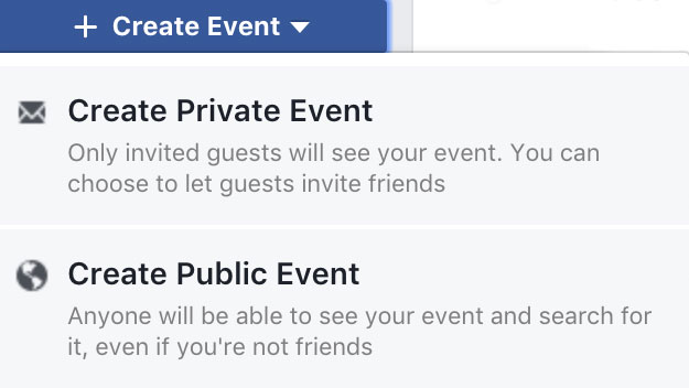 Using Facebook Events to Promote Your Band's Shows - Public Event